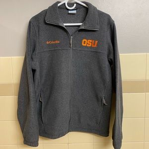 Columbia Grey Fleece Jacket Oregon State Beavers size small